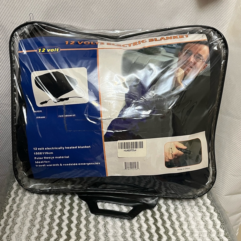🆕. 12 Volt Electric Blanket Car Charger Blanket Great for vehicle. NEW